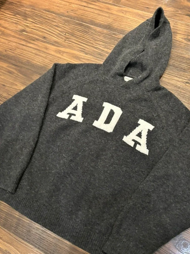 Adanola knit grey hoodie - adanola,