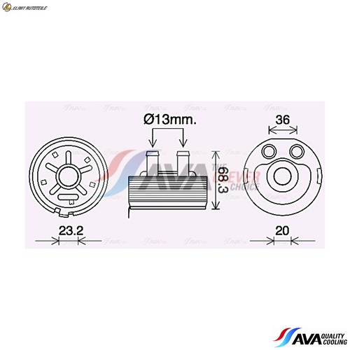 Oil cooler engine - oil, dn3443