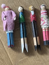Vintage Wooden Peg People