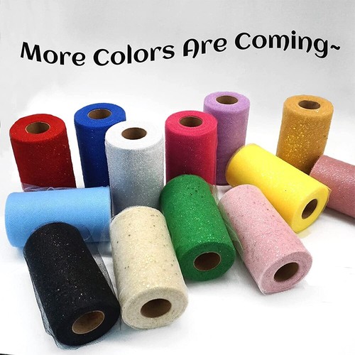 Glitter tulle roll - glitter, 10