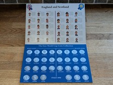 Vintage The Esso World Cup Coin Collection Italy 1990 England Scotland complete