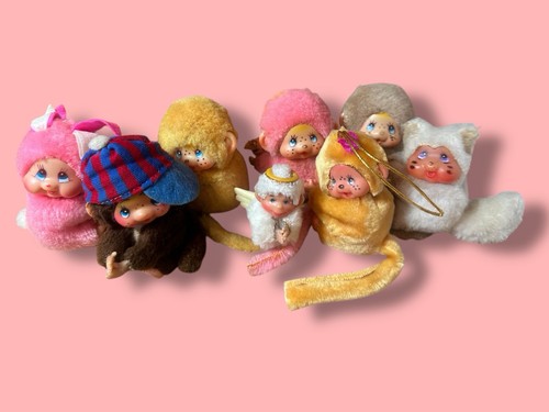Vtg bundle monchichi plush - 8, x