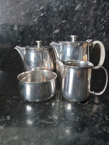 Art deco 4pc silver plated - 4pc, tea