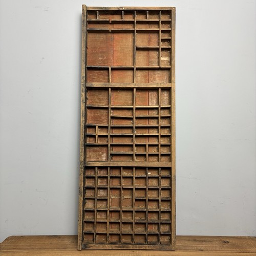 Vintage wooden printers tray - wooden,