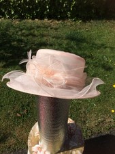 BHS ladies Formal Hat In Pale Peachy Pink