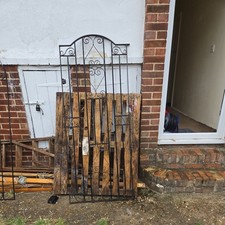 185cm X 73.5cm Metal Dome Top Garden Gate Wrought Iron, Path Gates, Panel 