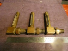 3 BRASS STEAM ENGINE MODEL SITE GLASS VALVE ?? 3/4 " THREAD 5 1/2" GLASS INSERT