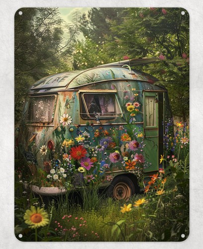 Campervan hippie van - campervan, metal