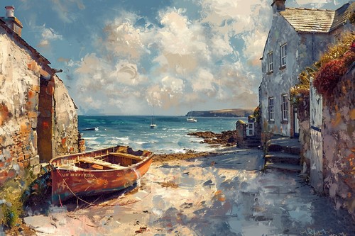 Seascape beach seaside boats - seascape,
