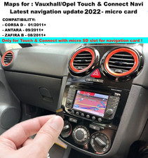 VAUXHALL OPEL SAT NAV MICRO SD CARD 2022 TOUCH & CONNECT  Corsa, Antara, Zafira