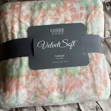 GORGEOUSCOZEE HOME QVC VELVET SOFT  THROW BRAND NEW 