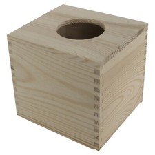 Plain Wooden Tissue Box With Sliding Bottom / Craft Decoupage Pinewood Boxes 