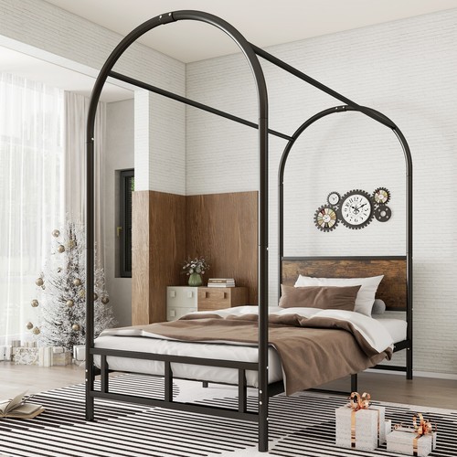 Canopy bed steel - bed, 3ft