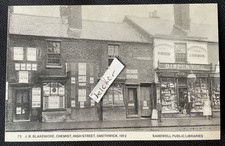 Repro Sandwell Libraries Postcard J B Blakemore Chemist Shop Front Smethwick