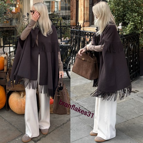 Zara new brown wool blend - brown,