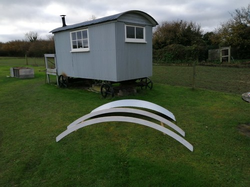 Shepherd hut roof rafters - roof,