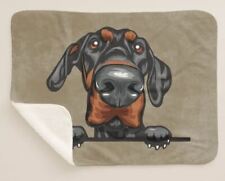 Doberman Pinscher Dog Peeking