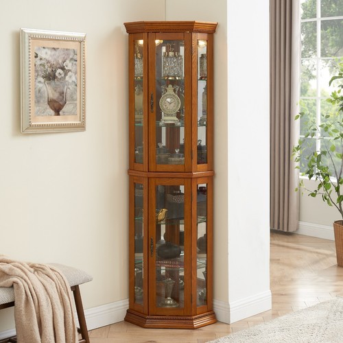 Glass cabinet lighted - lighted, corner