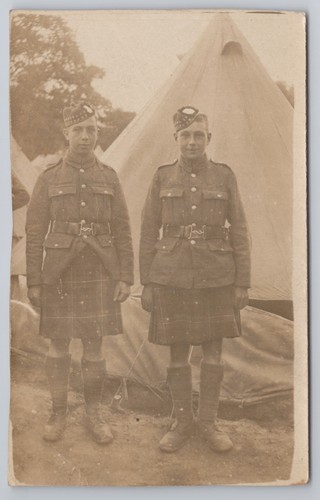 Rppc ww1 scottish highland - rppc,