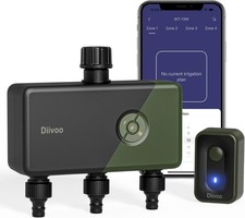 Diivoo WiFi Water Timer 3  Outlets Smart Sprinkler/Hose/Tap Alexa Compatible