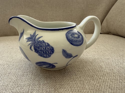Blue and white fruit milk - , jug