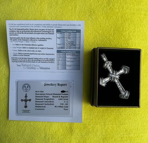 Tcw natural diamond cross - 6.80,