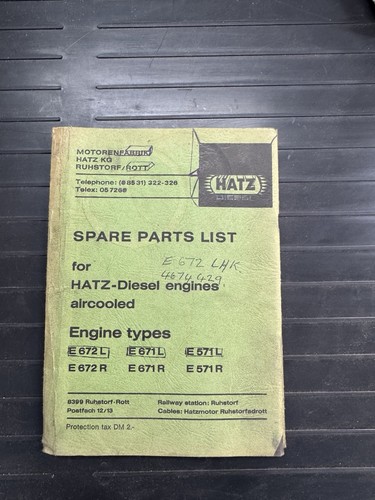 Genuine hatz diesel - genuine, spare
