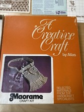 Macrame Craft Kit Bag vintage kit By Atlas 1973 - Started