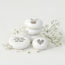 East of India Porcelain Pebble