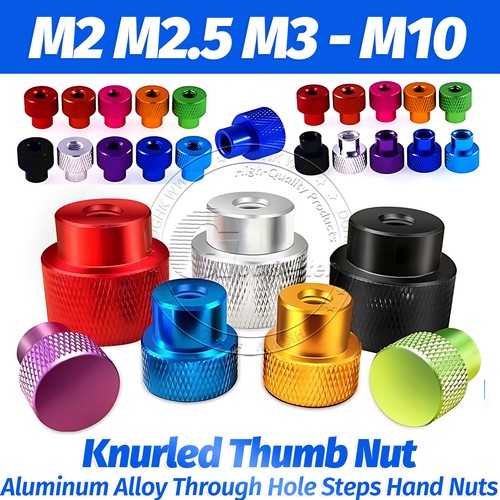 Knurled thumb nut colourful - knurled,