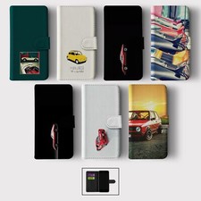 CASE FOR IPHONE 16 16E 15 14 12 12 SE WALLET FLIP PHONE COVER CLASSIC CARS RETRO