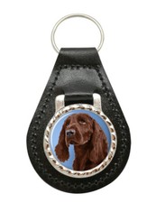 Field Spaniel Leather Key Fob