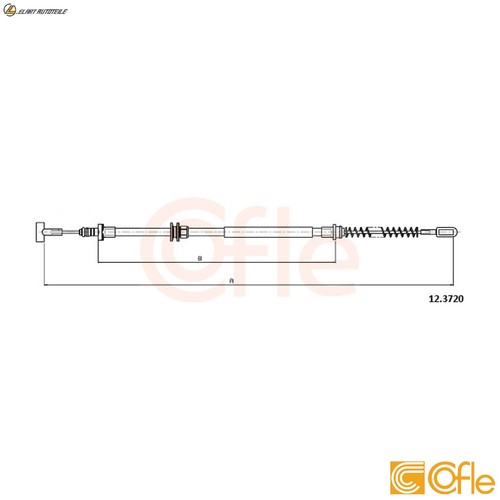 Cable parking brake - brake, 92.12.3720