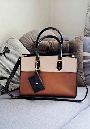 Aldo beige and brown handbag - and,