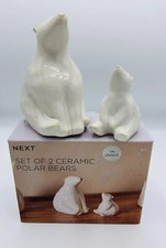 Next Ornaments, Set Of Two, Ceramic, Polar Bear Ornaments, Scandinavian
