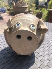 Vintage Muggins Pottery Piggy Bank 1978 Slightly damage to Snout