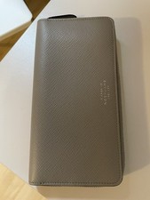 Smythson leather wallet grey