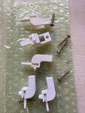 S210W - Genuine Swish Sologlyde Curtain Track LEVERLOCK BRACKETS x 5 With Screws