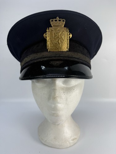 Vintage norwegian police hat - vintage,