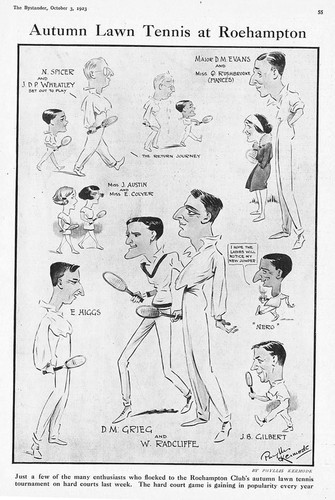 Tennis caricatures players - caricatures, of