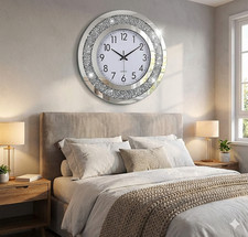 FANCY SILVER WALL CLOCK