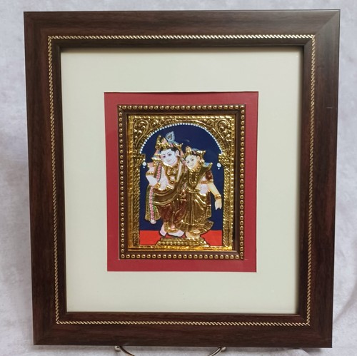 Radha krishna gold embossed - radha,