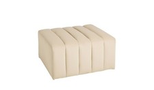 Letti Velvet Footstool Latte