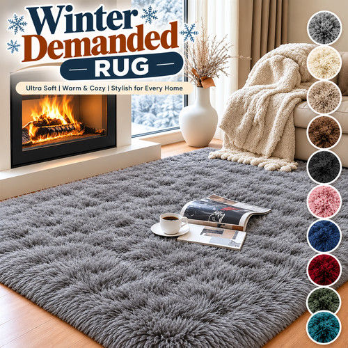 Fluffy rugs large shaggy rug - large,