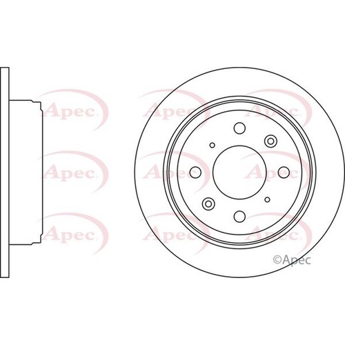 Apec rear brake disc dsk257 - disc,