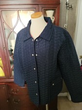 Jordan blue label sz xl blue diamond quilted  button front car barn coat