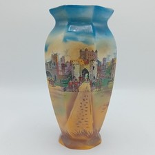 New Hall Pottery Ceramic Vase With Tower of London Motif Multicoloured FLT-FPL