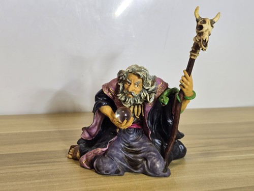 Angry wizard with - wizard, skull