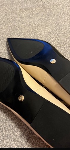 Zara tan leather pointed - leather, toe