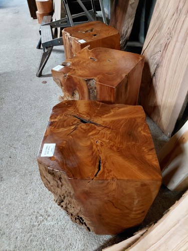 Rustic side table solid - table, teak